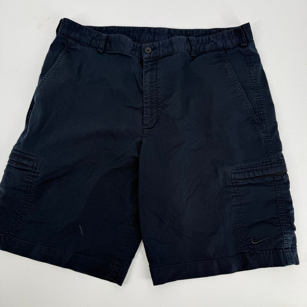 Nike Golf Mens Cargo Shorts Navy Blue Size 36‎ 10" Inseam 392534-414 Dri-FIT